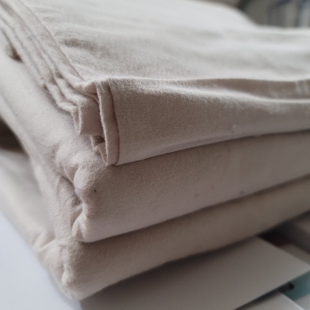 Flannel cotton 3 piece flat sheet with pillowcase size full of double